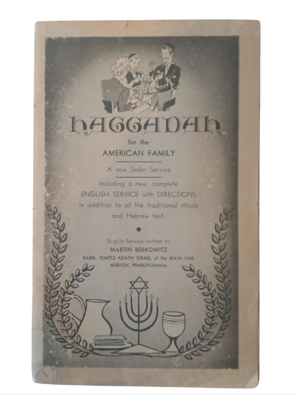 Vintage Book 1958 HAGGADAH Passover Soft Cover Hebrew Berkowitz Rabbi